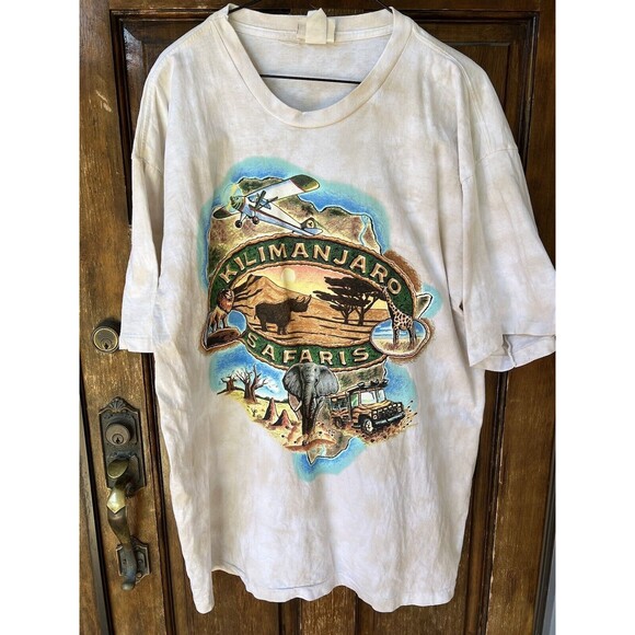 Disney World Kilimanjaro Safari Shirt Vintage 90s Tie Dye Rare | Mens Size XXL - Picture 1 of 9